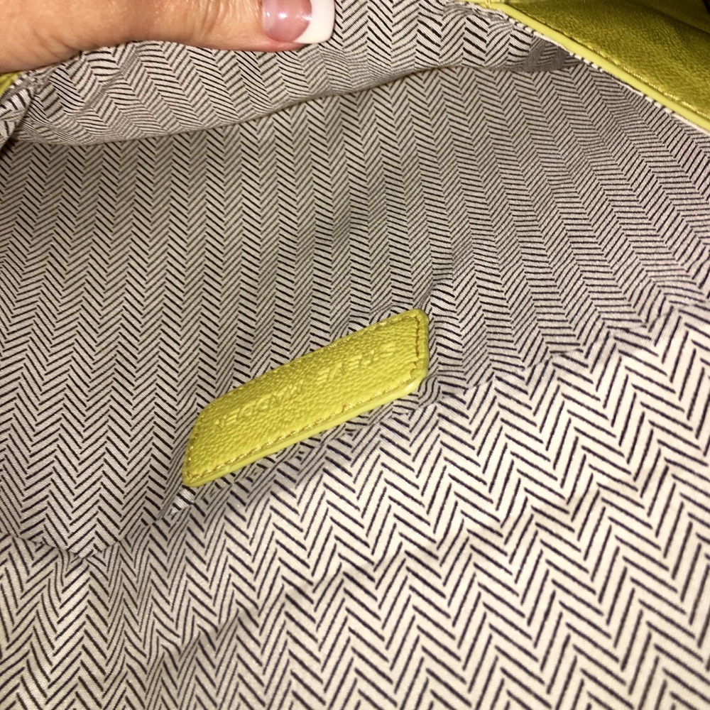 NWOT Steve Madden clutch.  Lovely yellow. - Picture 4 of 4